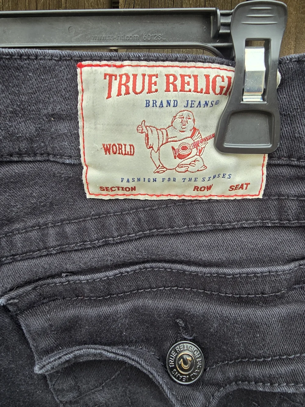 True Religion Black Men’s Ricky Jeans Classic Straight Fit Size 29